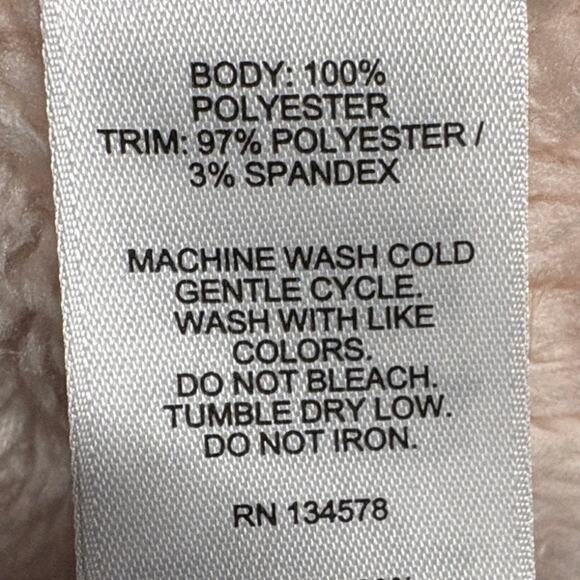 Vineyard Vines Girls Sherpa‎ Teddy Fleece Pullover Pink Size 16 Lg Quarter Snap - Picture 5 of 10